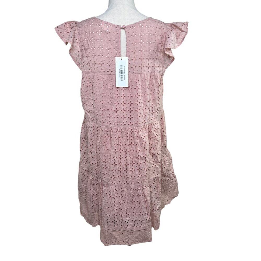 Allie Rose Dress Blush Eyelet Size L - Picture 7 of 8